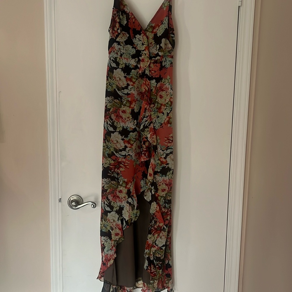 Vici High Low Floral Ruffle Dress